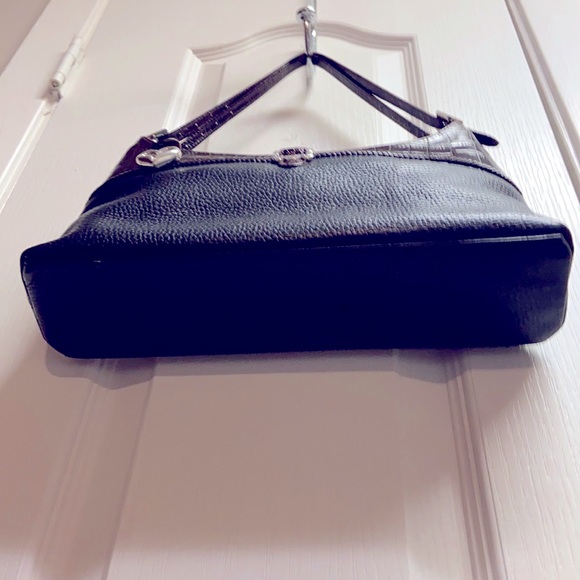 EUC BRIGTON Handbag 👜 Navy Blue and Brown strap. Gorgeous!! - Picture 6 of 14